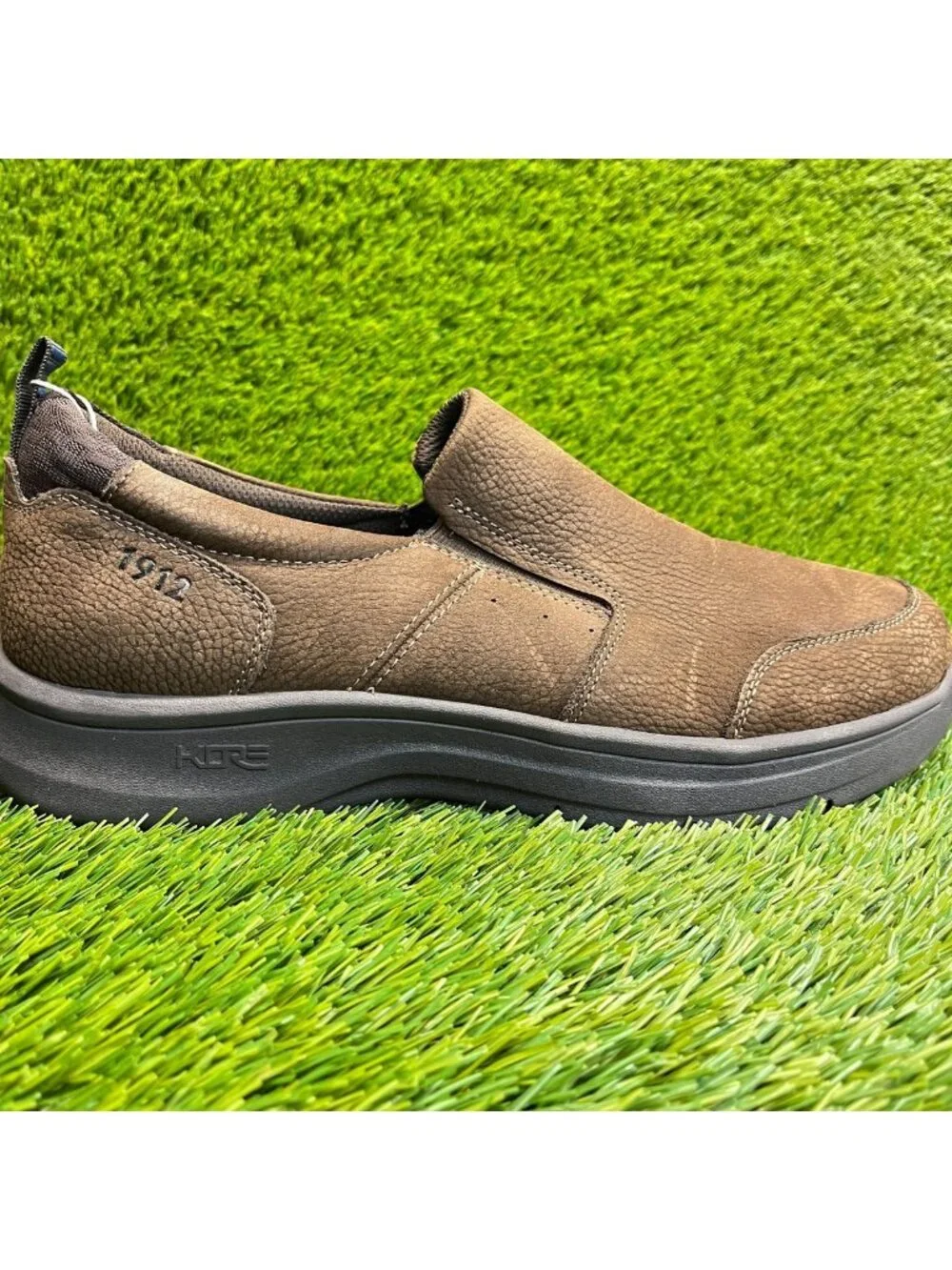 Nunn Bush Mac Mens Size 12 Brown Casual Classic Leather Moc Toe Slip On Shoes